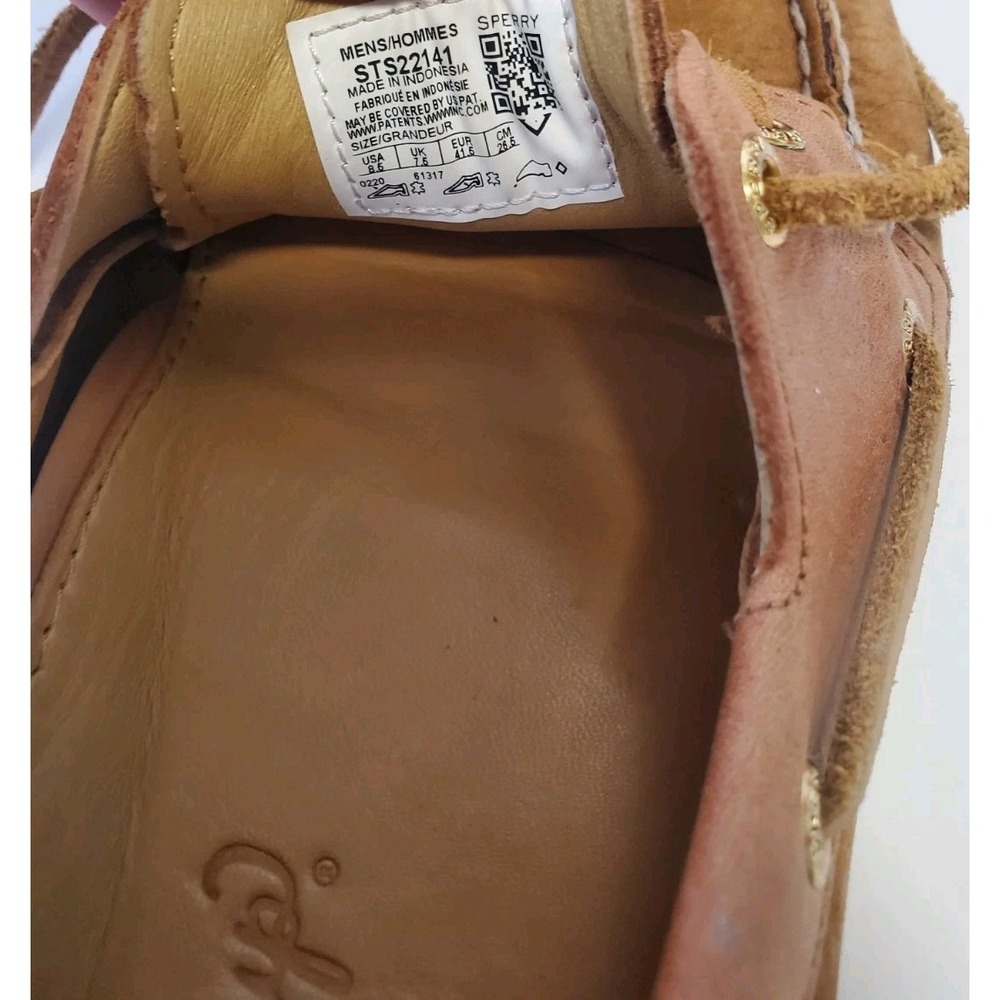 Sperry Gold Cup Boat Shoes Men's 8.5 Tan Brown Leather 2-Eye Top Sider - Picture 10 of 12